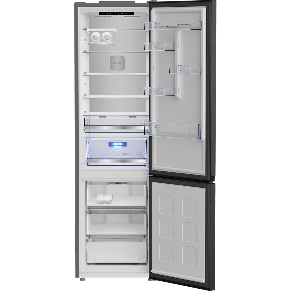 Combina frigorifica BEKO B7RCNA418HXBRW, No Frost, 415 l, H 203.5 cm, Clasa A, dark inox