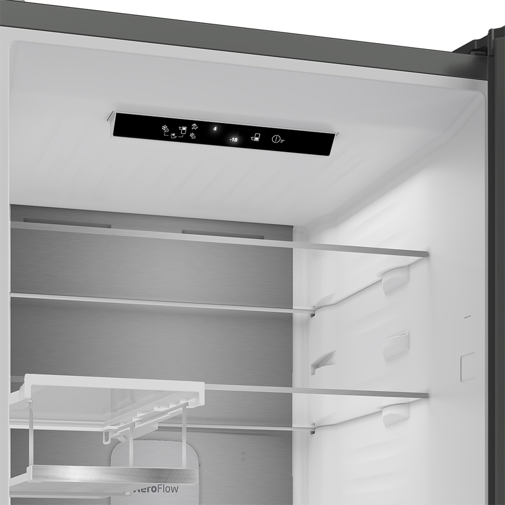Combina frigorifica BEKO B7RCNA418HXBRW, No Frost, 415 l, H 203.5 cm, Clasa A, dark inox
