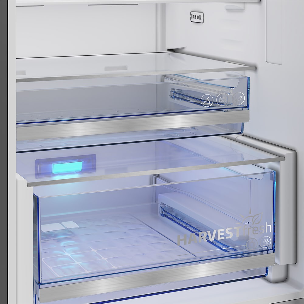 Combina frigorifica BEKO B7RCNA418HXBRW, No Frost, 415 l, H 203.5 cm, Clasa A, dark inox
