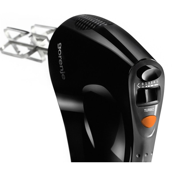 Mixer de mana GORENJE M450B, 450W, 5 trepte viteza, negru