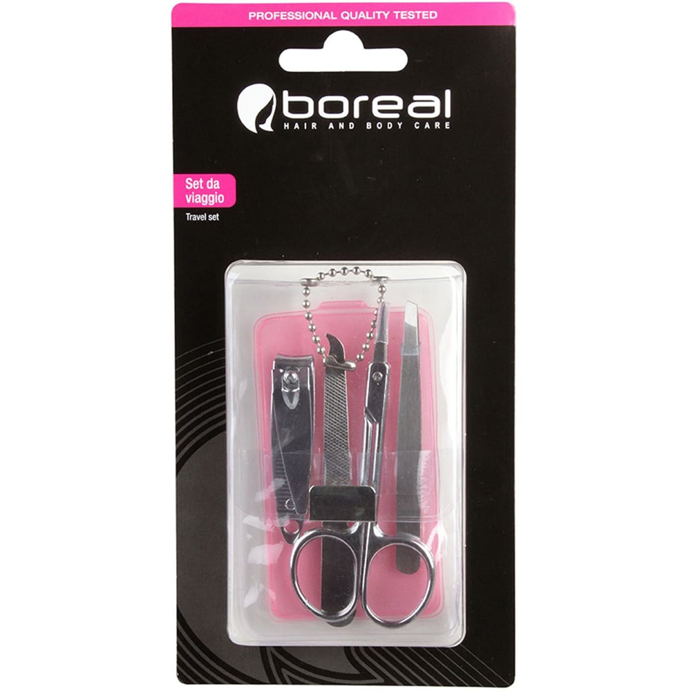 Set ingrijire unghii BOREAL, 4 piese, argintiu