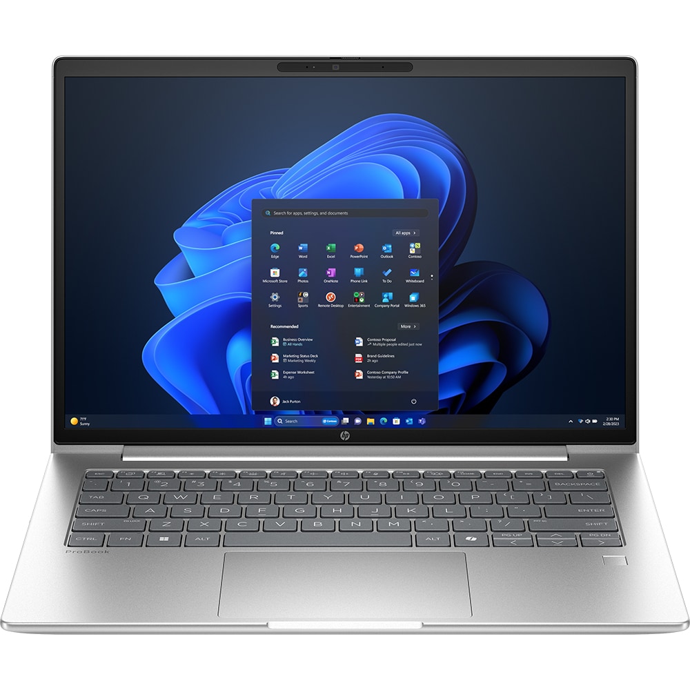 Laptop HP ProBook 4 G1a, AMD Ryzen 7 250 pana la 5GHz, 16" WUXGA, 24GB, SSD 1TB, AMD Radeon 780M, Windows 11 Pro, argintiu