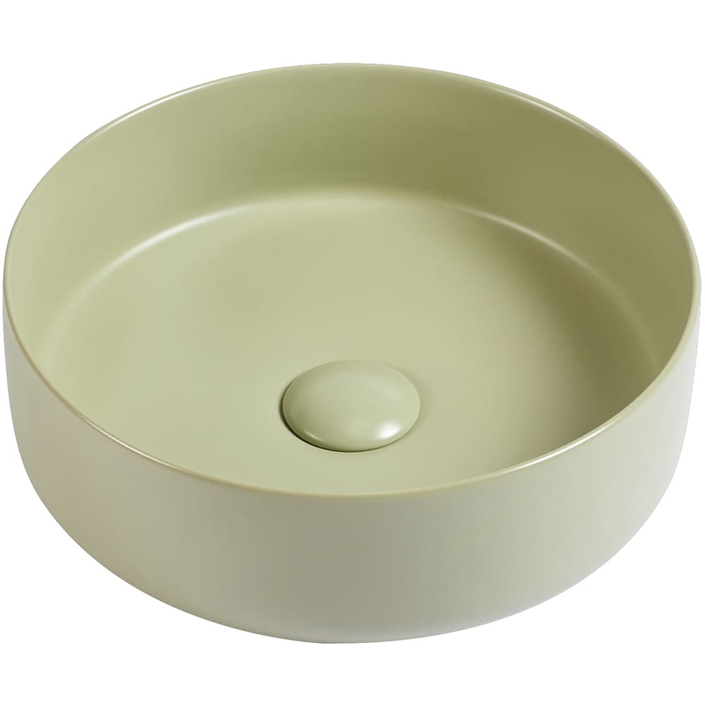 Lavoar pe blat, portelan, 40 cm, verde deschis mat