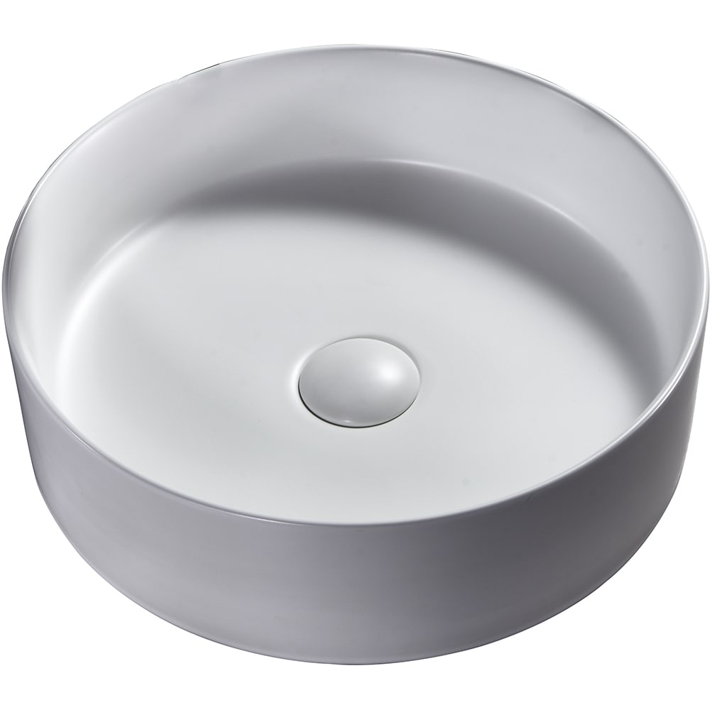Lavoar pe blat, portelan, 40 cm, alb mat