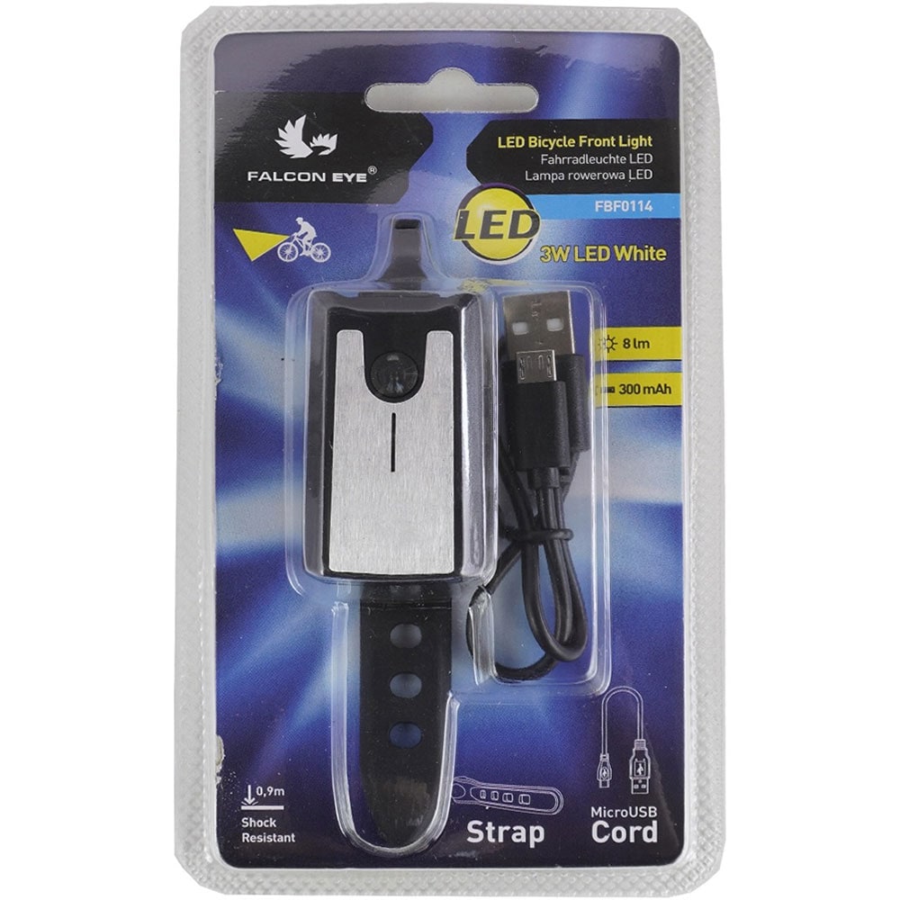 Far bicicleta FALCONEYE MAC-FBF0114, 3 x LED, negru
