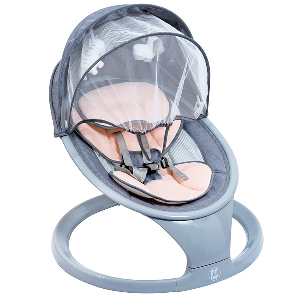 Leagan electric portabil BUF BOOF W5PINK, 0 luni+, roz-gri