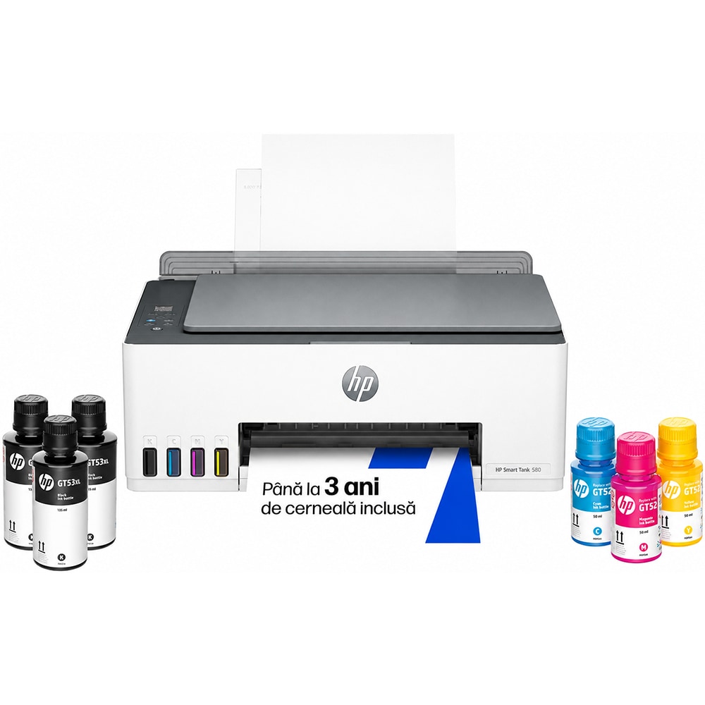 Multifunctional inkjet color HP Smart Tank 580 CISS All-in-One (1F3Y2A), A4, USB, Wi-Fi