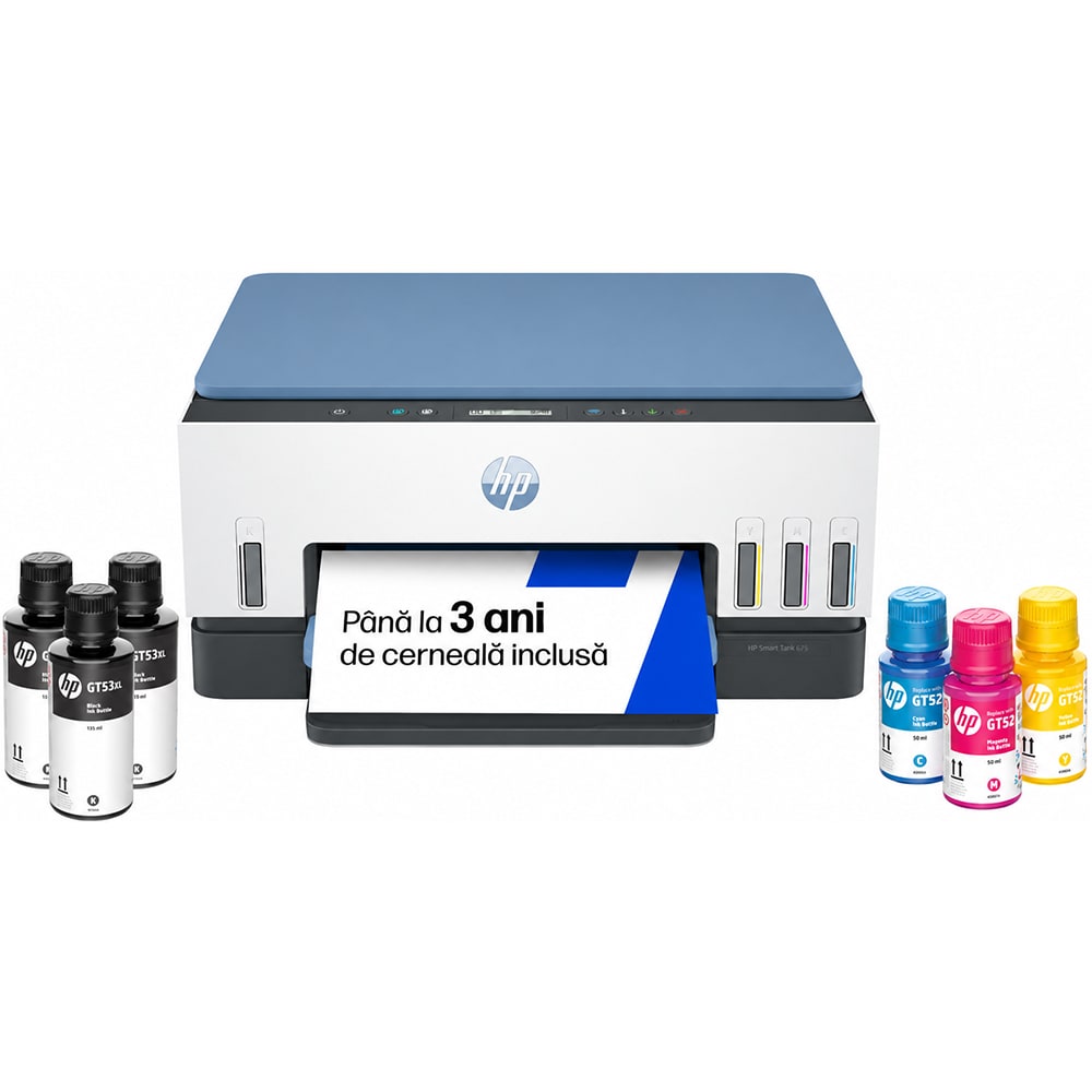Multifunctional inkjet color HP Smart Tank 675 All-in-One CISS, A4, USB, Wi-Fi