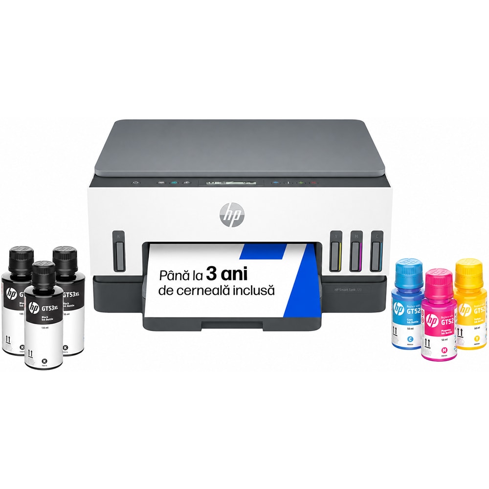 Multifunctional inkjet color HP Smart Tank 720 All-in-One CISS, A4, USB, Wi-Fi