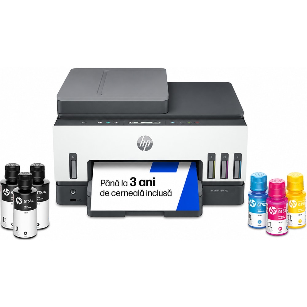 Multifunctional inkjet color HP Smart Tank 790 All-in-One CISS, A4, USB, Wi-Fi, Retea, Fax