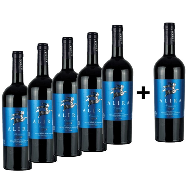 Vin rosu sec Crama Alira Concordia, 0.75L, 5+1 sticle
