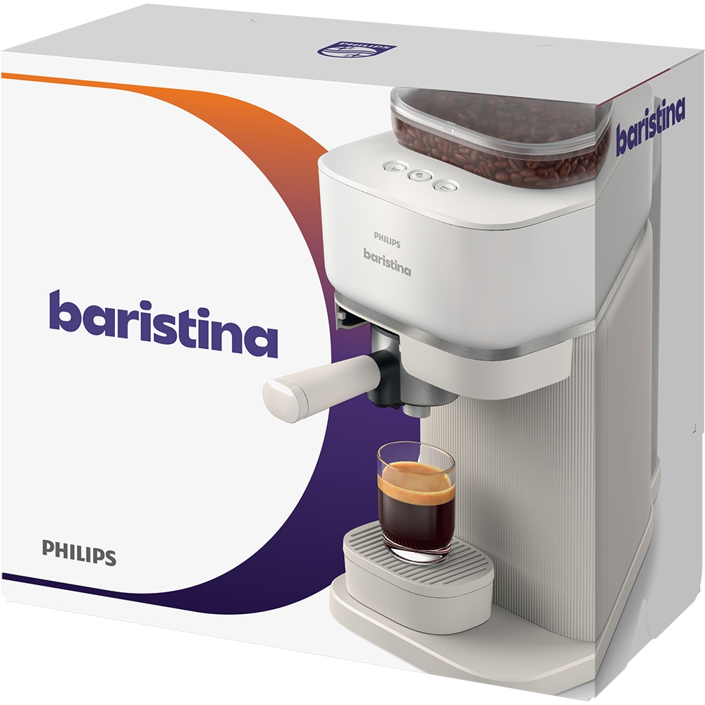 Espressor manual PHILIPS Baristina BAR300/00, 1.2l, 1550W, 16 bar, alb