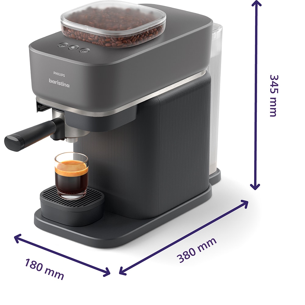 Espressor manual PHILIPS Baristina BAR300/60, 1.2l, 1550W, 16 bar, negru