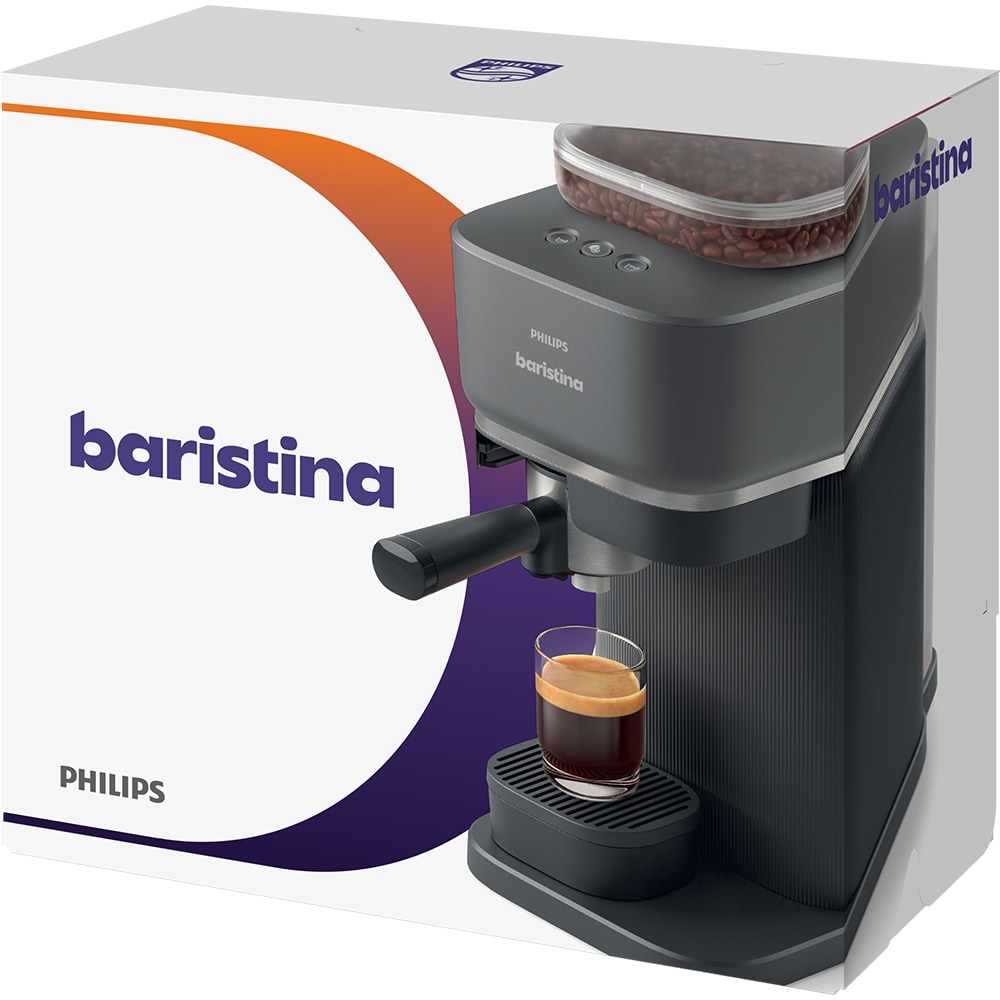 Espressor manual PHILIPS Baristina BAR300/60, 1.2l, 1550W, 16 bar, negru