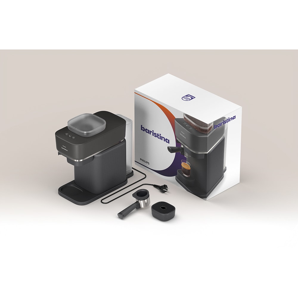 Espressor manual PHILIPS Baristina BAR300/60, 1.2l, 1550W, 16 bar, negru