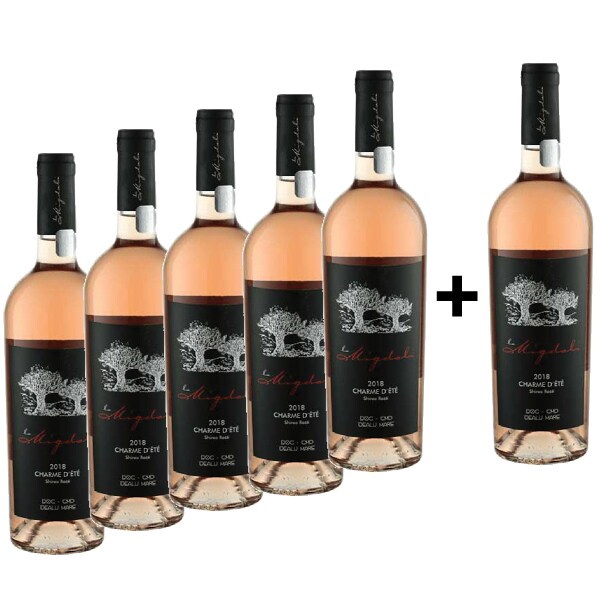 Vin rose sec Domeniile La Migdali Rose 2018, 0.75L, bax 5 + 1 sticle