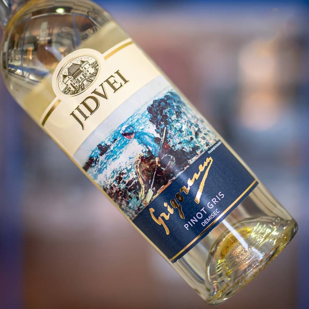 Vin alb demisec Jidvei Grigorescu Pinot Gris 2020, 0.75L, bax 6 sticle