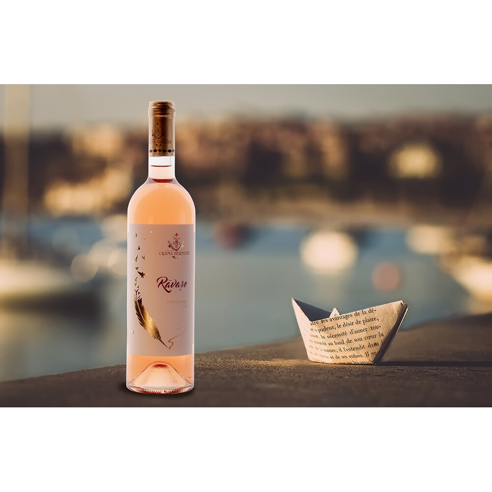 Vin rose demisec Crama Hermeziu Ravase Feteasca Neagra, 0.75L, bax 6 sticle