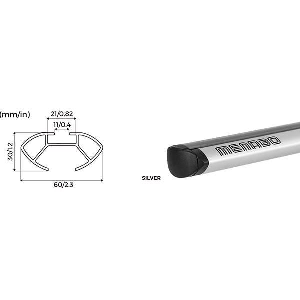 Bare transversale MENABO Delta, DS 5, 5 usi, 2015-Prezent, 137 cm