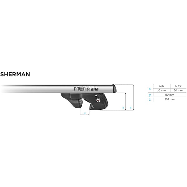 Bare transversale MENABO Sherman, Mitsubishi Legnum, 1997-2005, 120 cm