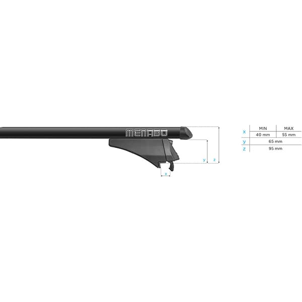 Bare transversale MENABO Tiger XL, Kia Sportage (SL), 2010-2013, 135 cm