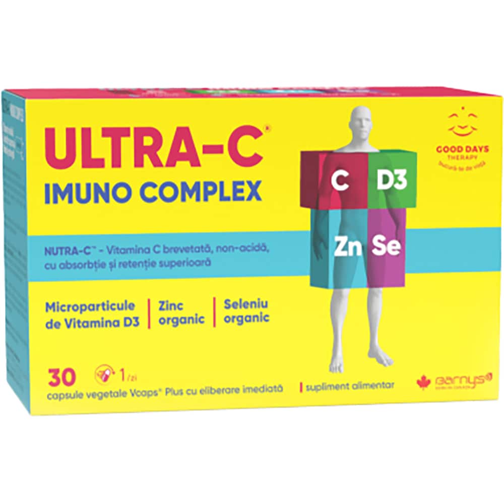 Supliment alimentar Ultra-C Imuno Complex Barnys, 30 capsule, GOOD DAYS THERAPY