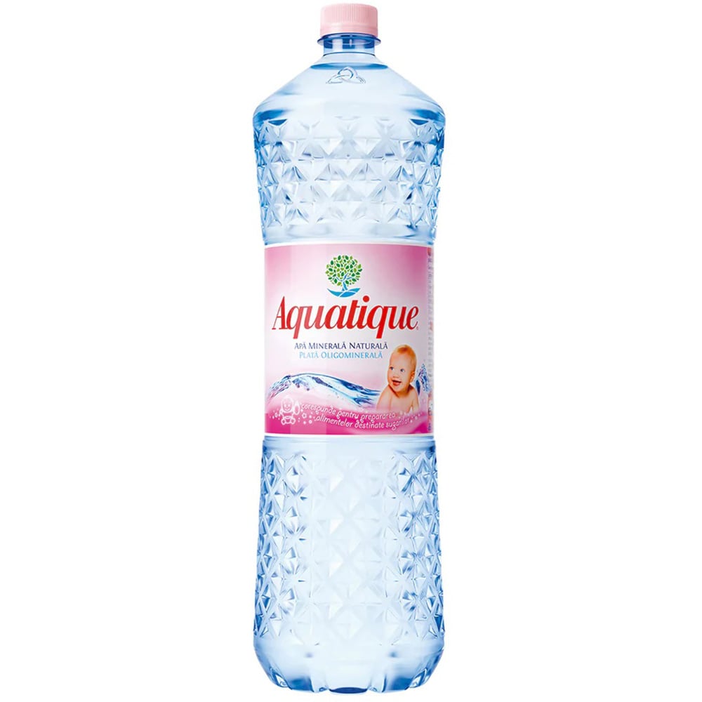 Apa plata oligominerala AQUATIQUE bax 2L x 4 sticle