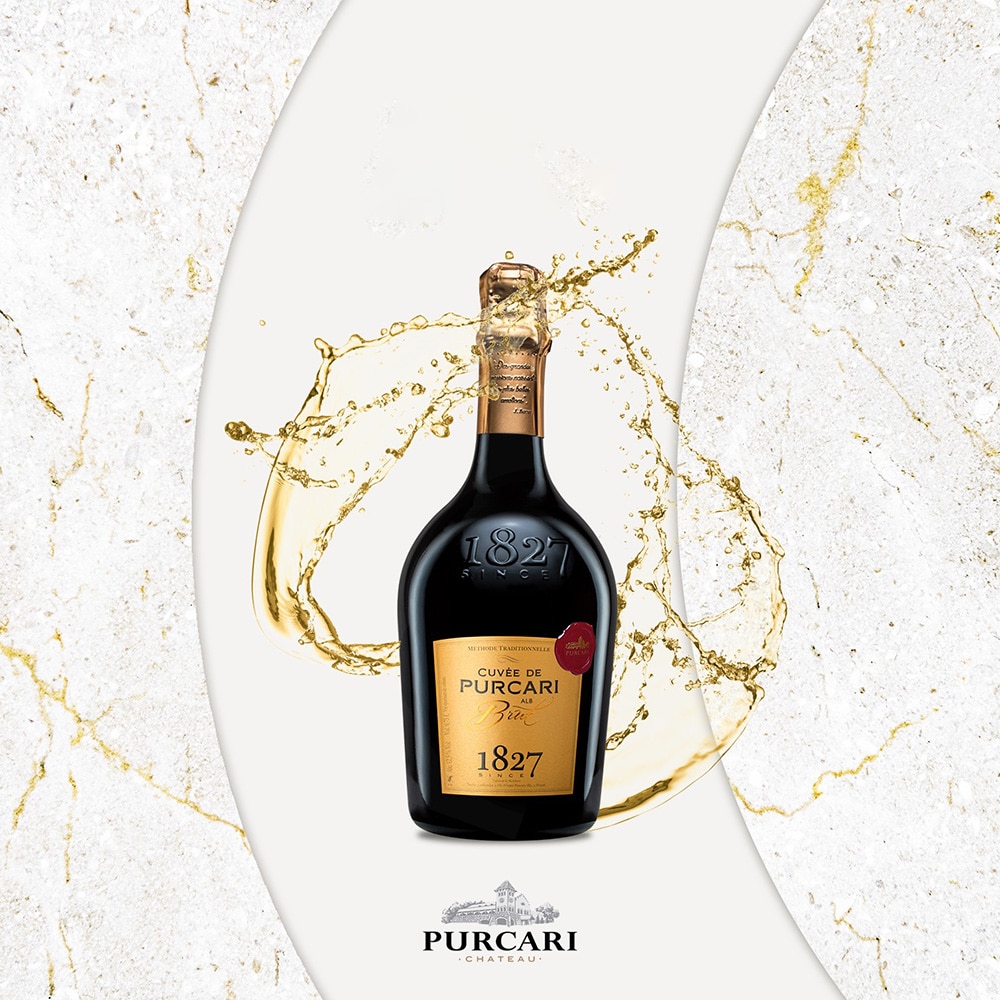 Vin spumant alb Purcari Winery cuvee de Purcari Brut, 0.75L