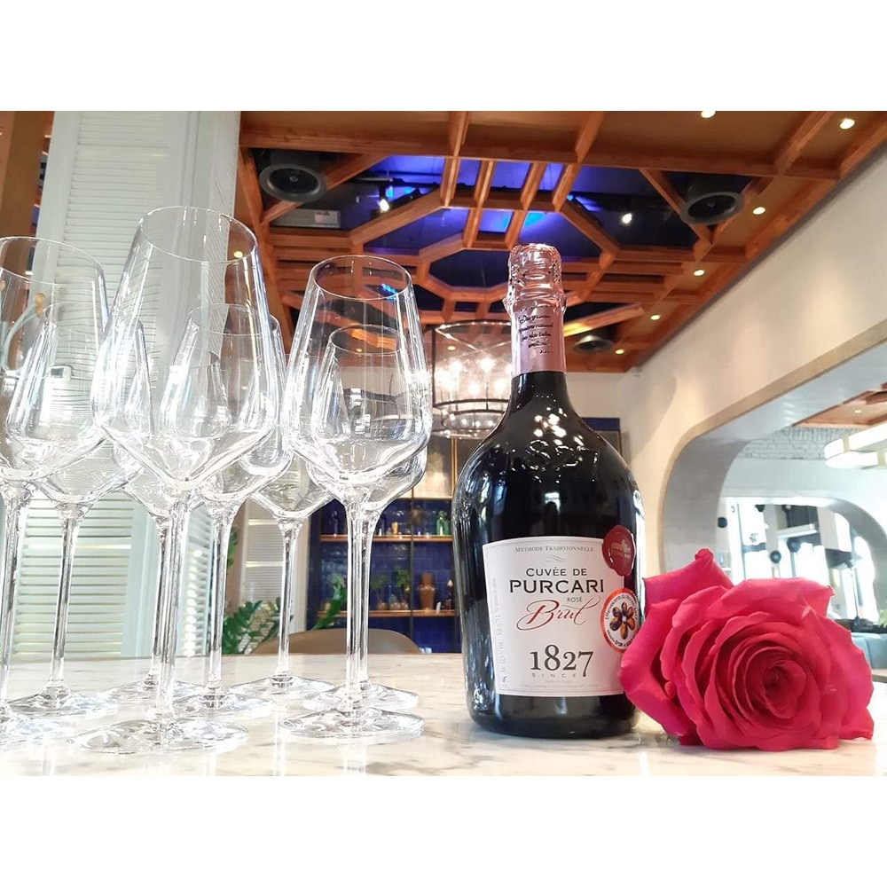 Vin spumant rose Purcari Winery Cuvee de Purcari Brut, 0.75L