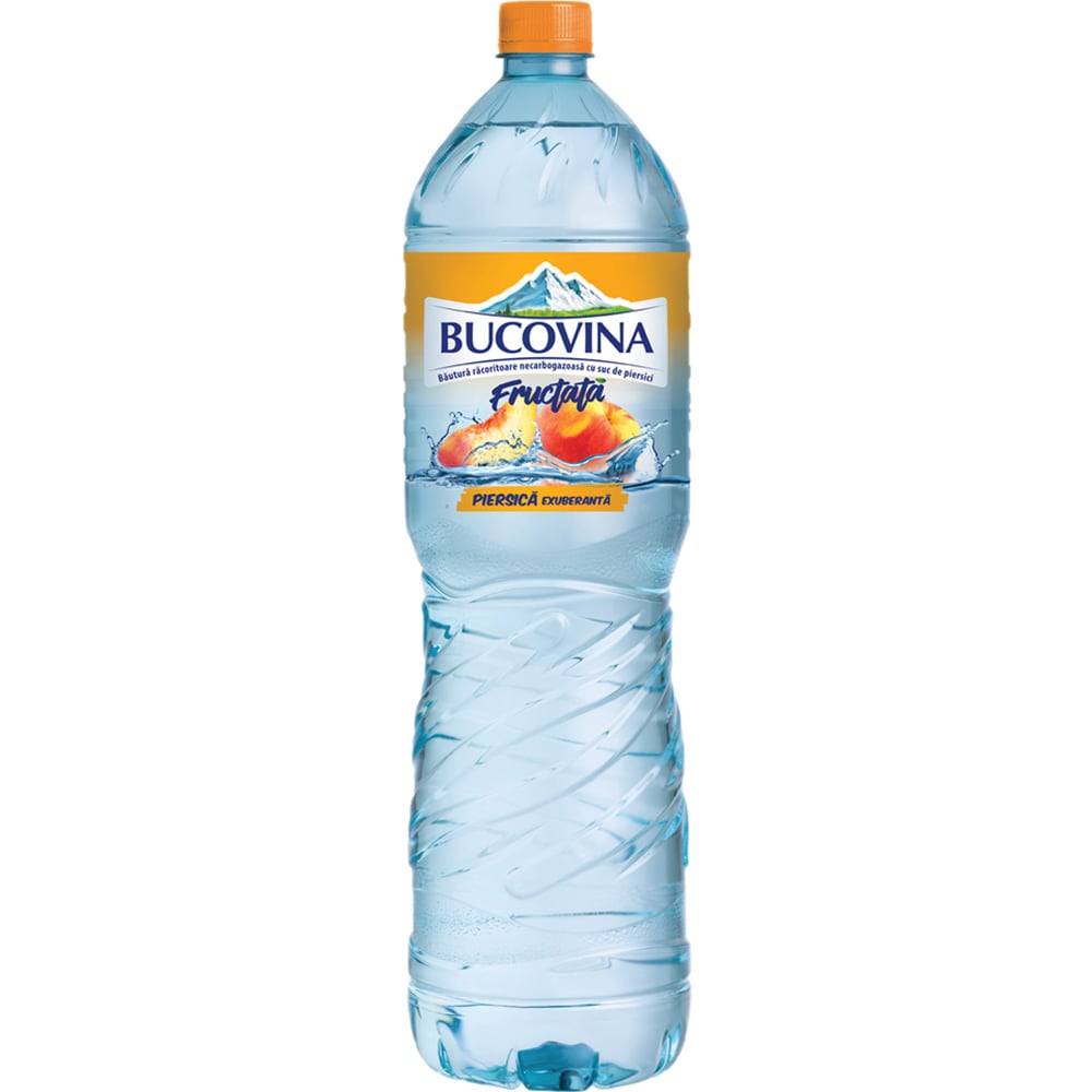 Apa plata BUCOVINA cu aroma Piersica bax 1.5L x 6 sticle