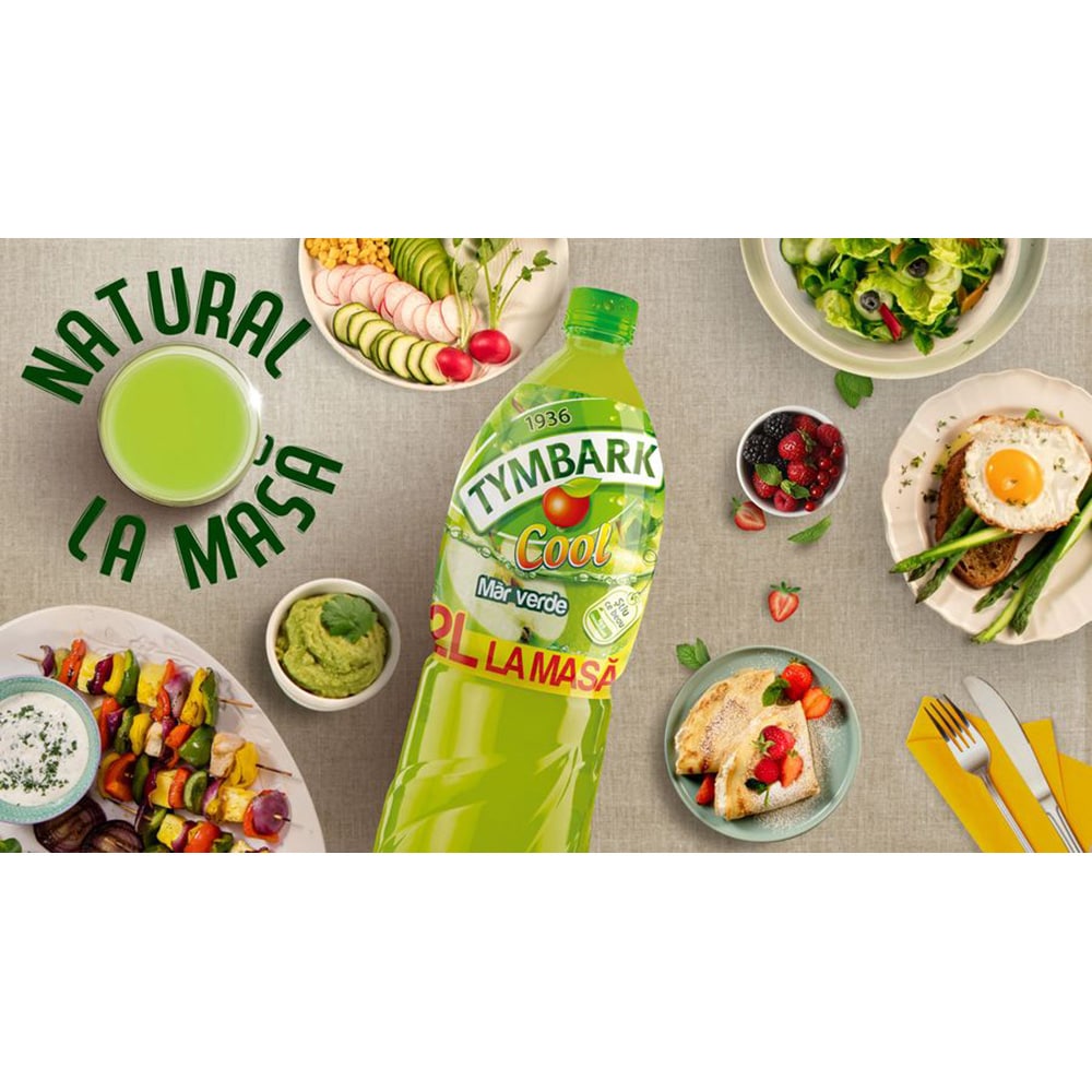 Bautura racoritoare necarbogazoasa TYMBARK COOL Mar Verde bax 2L x 6 sticle