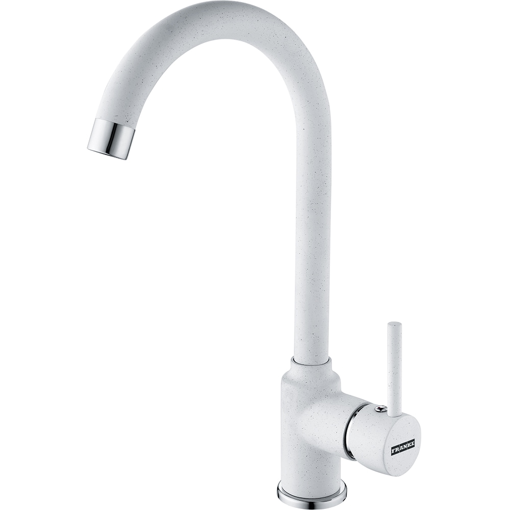 Pachet chiuveta FRANKE BFG 611-86, 1 cuva, picurator reversibil, compozit granit + baterie Pola 1.0, alb