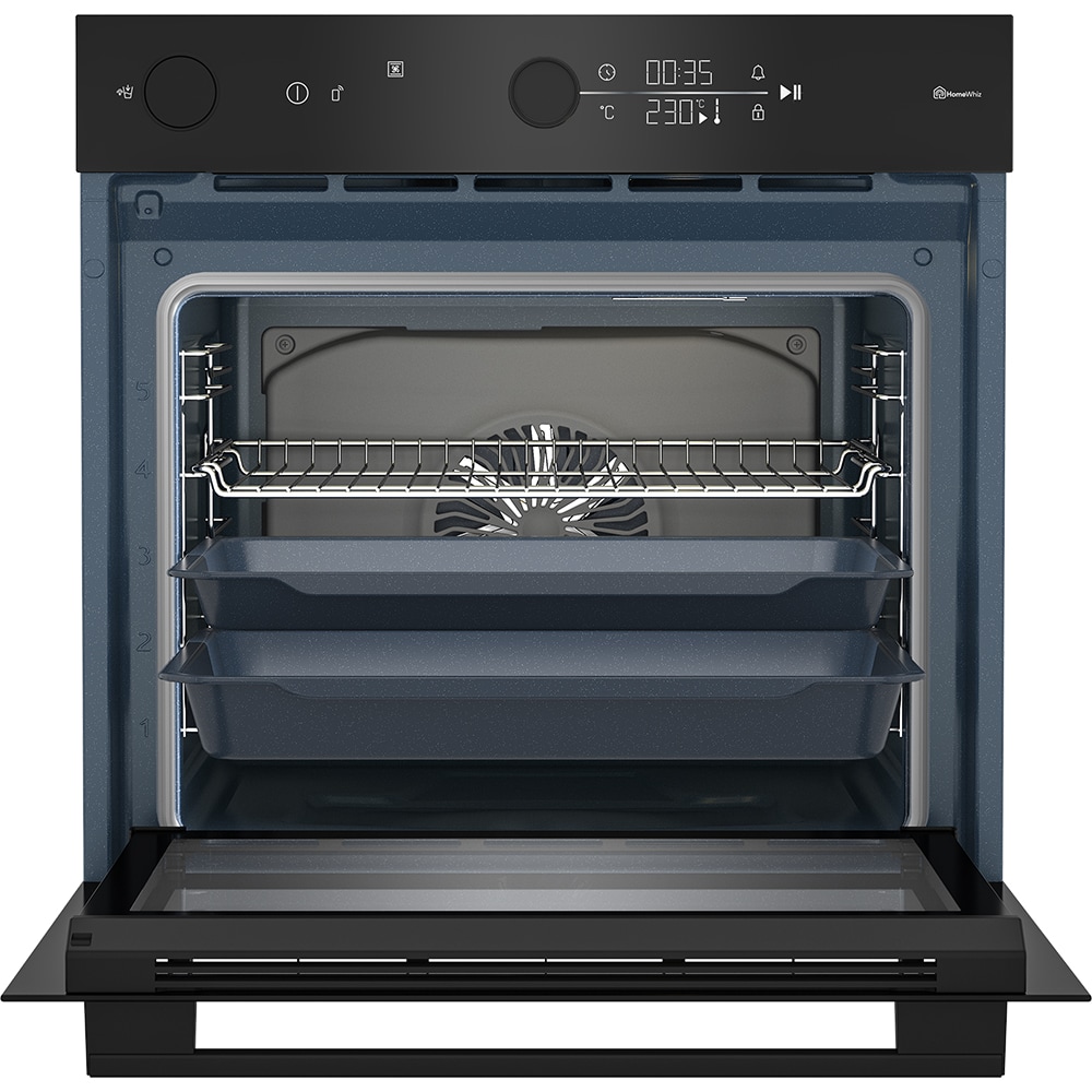 Cuptor incorporabil BEKO BBIS17401BC, Electric, Autocuratare SteamShine, 72 l, Clasa A+, negru