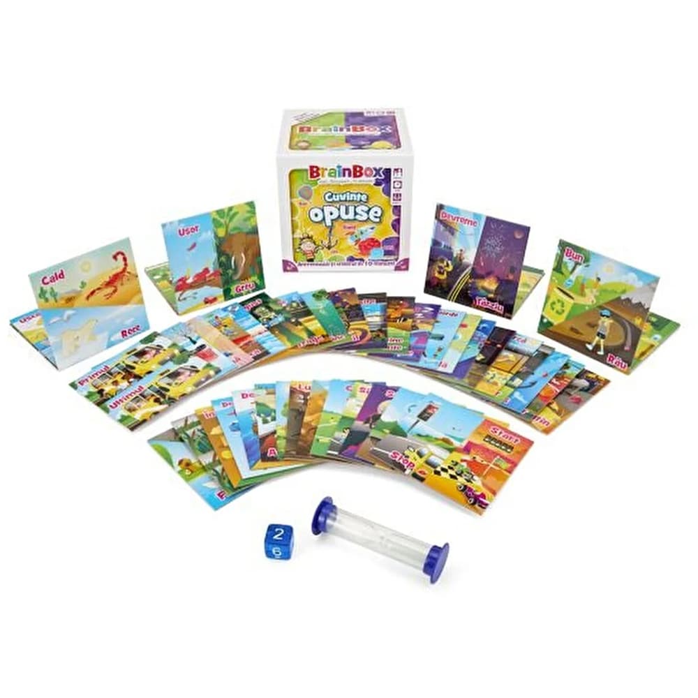 Joc de societate BRAINBOX Cuvinte opuse BX0285, 4 ani+, 1-6 jucatori