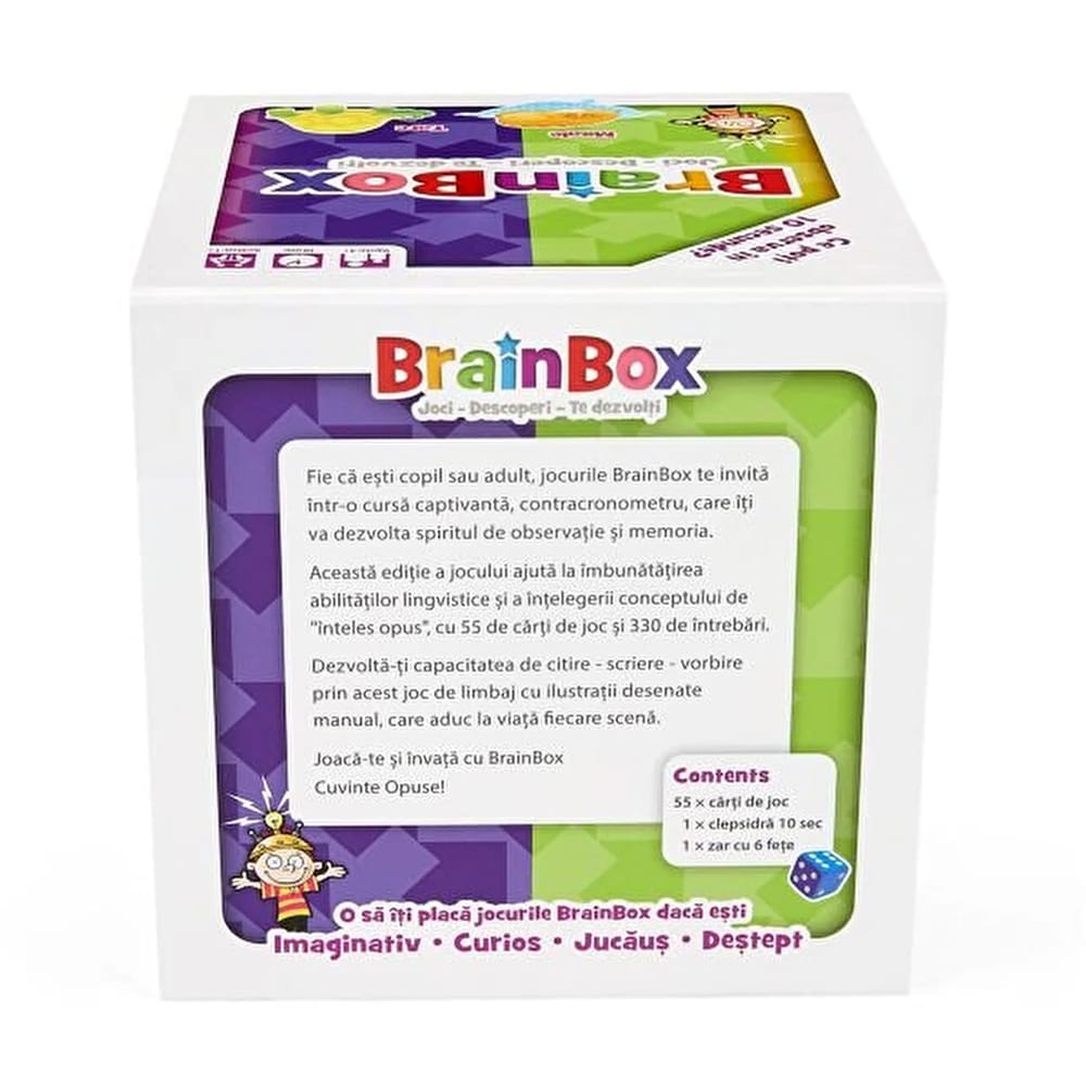 Joc de societate BRAINBOX Cuvinte opuse BX0285, 4 ani+, 1-6 jucatori