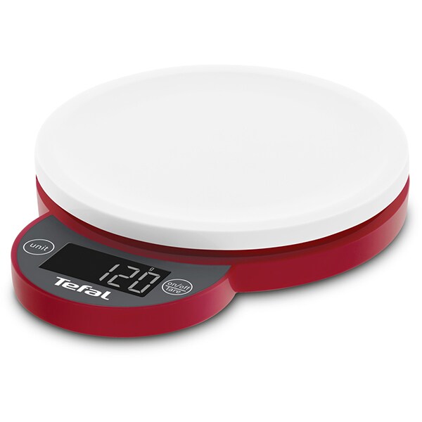 Cantar de bucatarie TEFAL Ovelys BC5220V0, 5kg, rosu-alb 