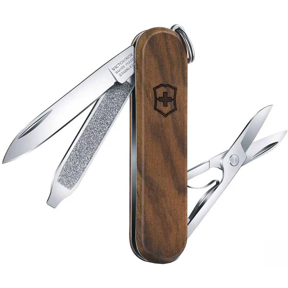 Briceag VICTORINOX Classic SD 0.6221.63, 5 functii, maner lemn, maro