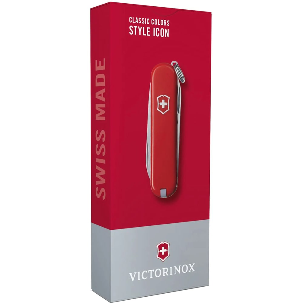 Briceag VICTORINOX Classic SD 0.6223.G, 7 functii, maner ABS, rosu
