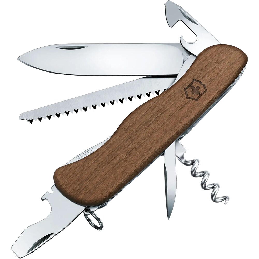 Briceag VICTORINOX Forester 0.8361.63, 10 functii, maner lemn, maro