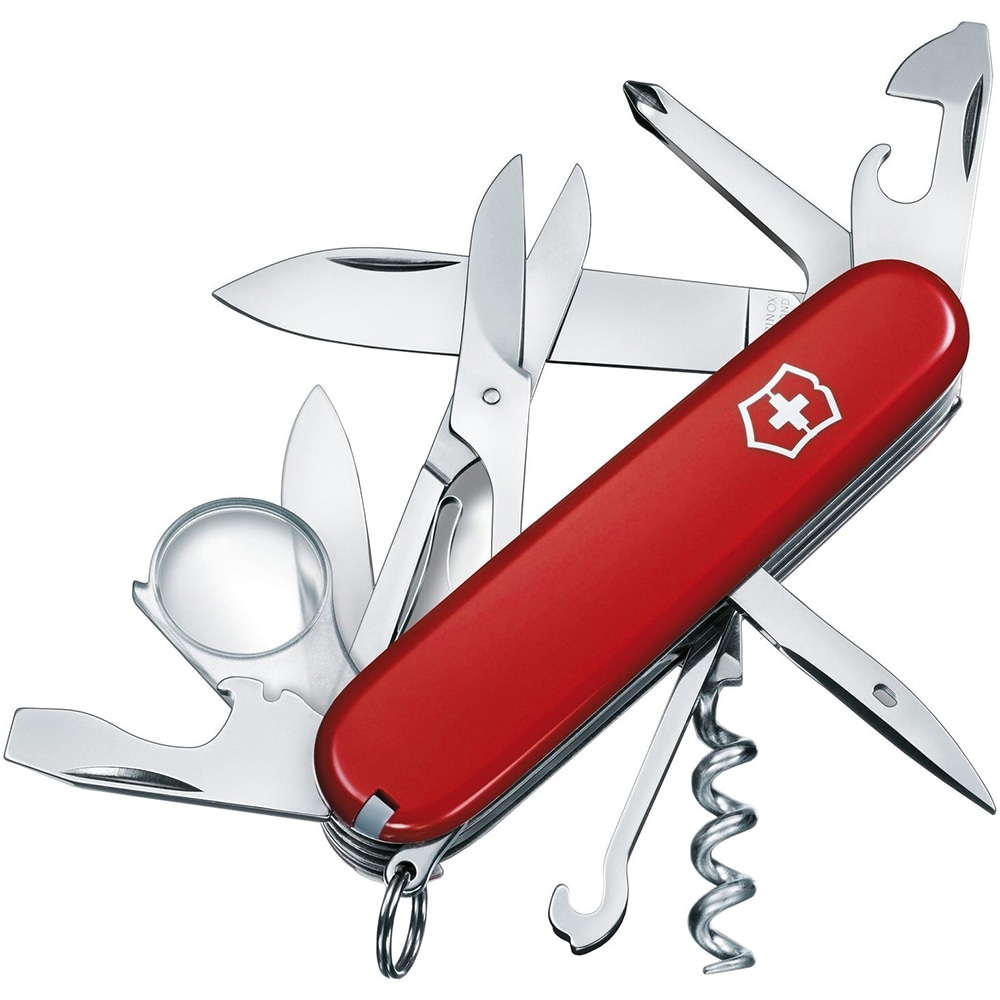 Briceag VICTORINOX Explorer 1.6703, 16 functii, maner ABS, rosu