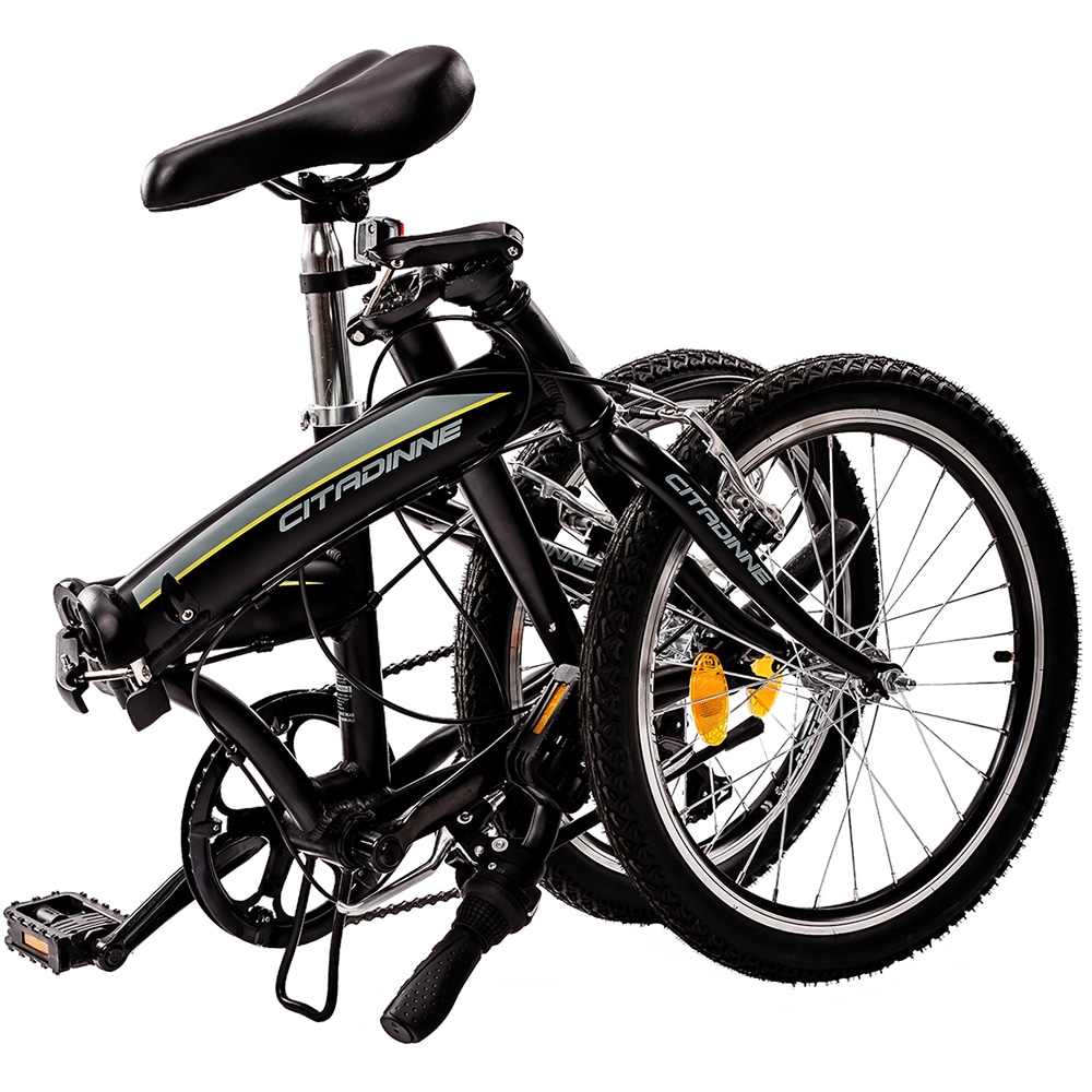 Bicicleta pliabila DHS 2095, roata 20", 6 viteze, schimbator Shimano, frana V-brake, negru