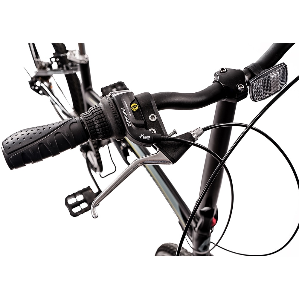 Bicicleta pliabila DHS 2095, roata 20", 6 viteze, schimbator Shimano, frana V-brake, negru