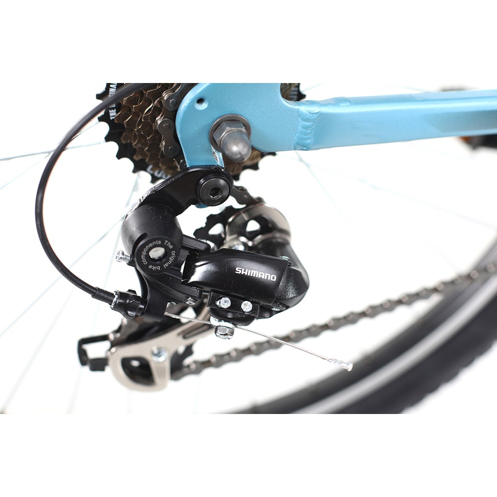 Bicicleta MTB DHS Terrana 2623, roata 26", 21 viteze, schimbator Shimano, frana V mecanica, albastru