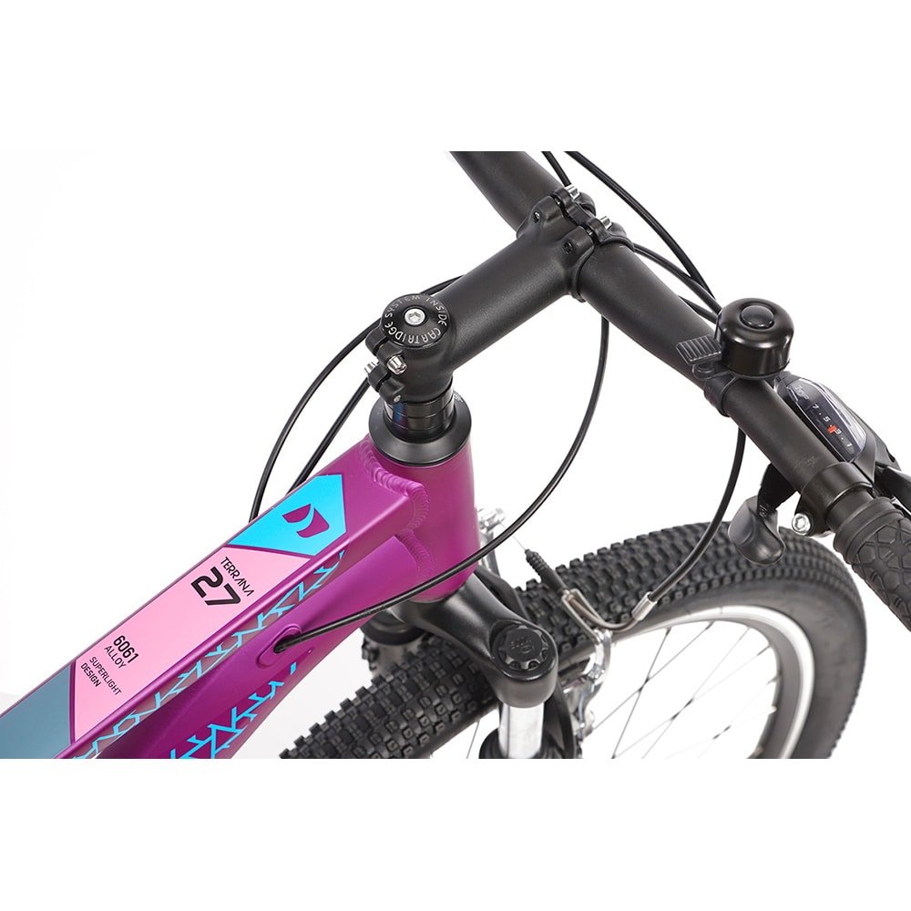 Bicicleta MTB DHS Terrana 2722 M, roata 27.5", 21 viteze, schimbator Shimano, frana V-brake, violet