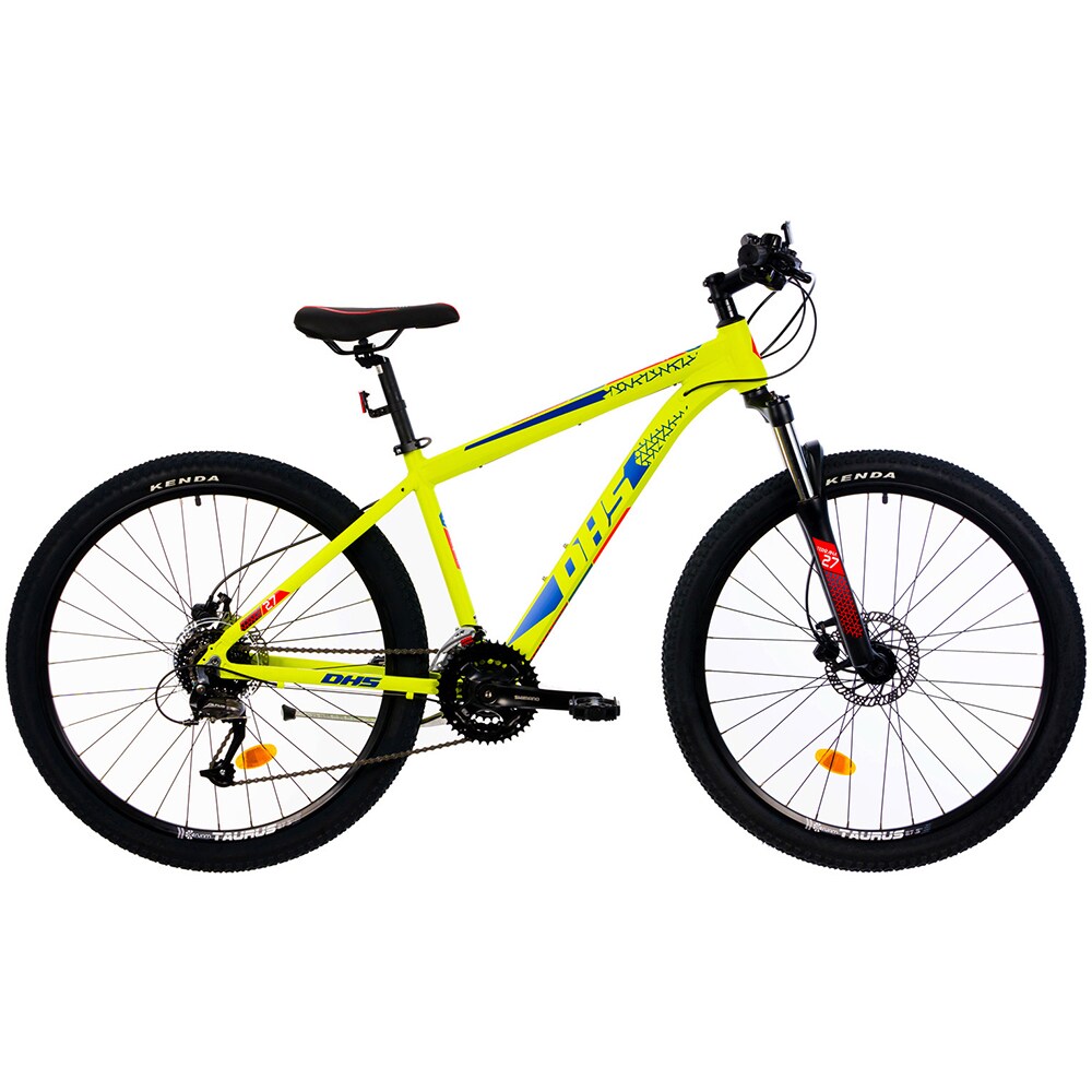 Bicicleta MTB DHS Terrana 2727 M, roata 27.5", 24 viteze, schimbator Shimano, frana disc mecanica, verde