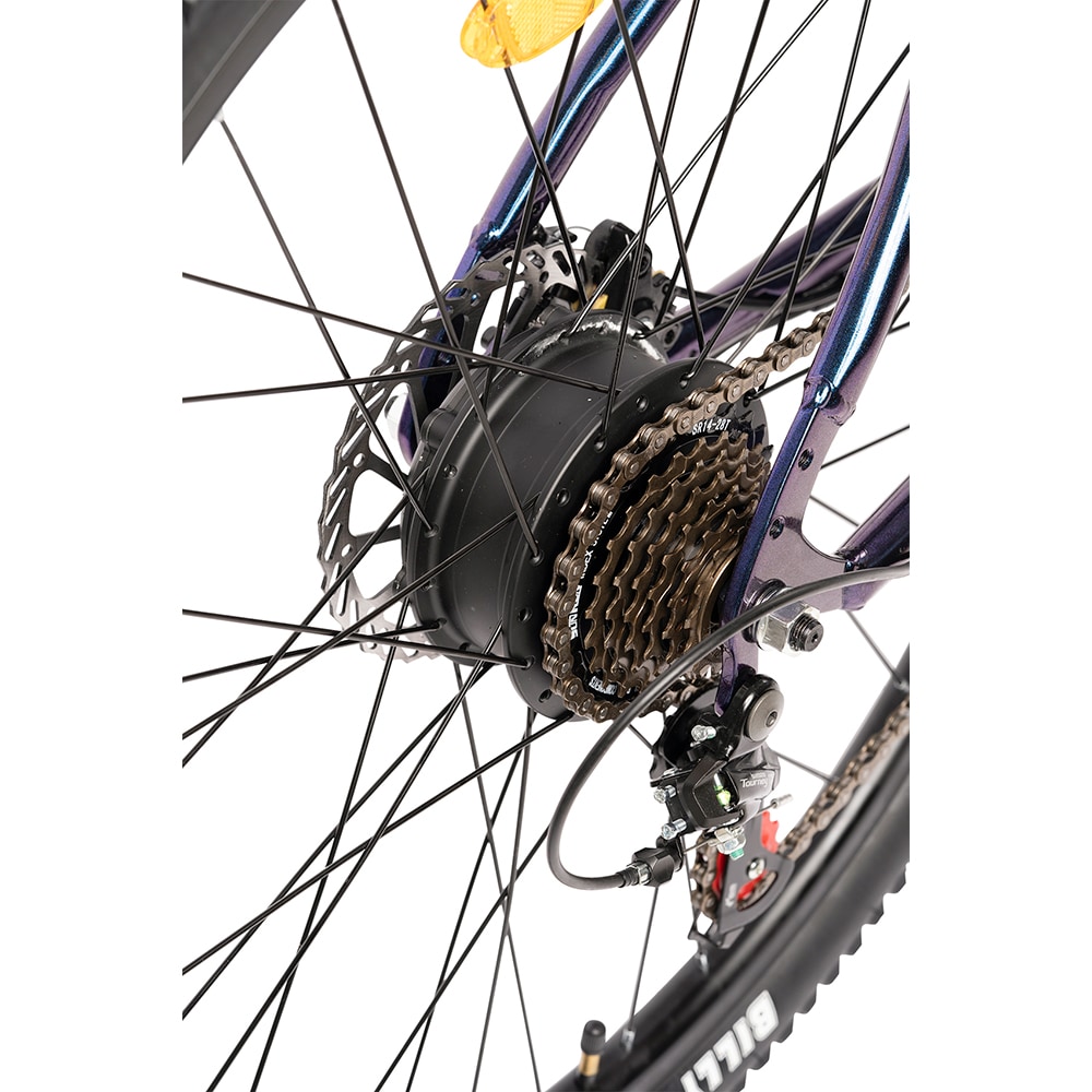Bicicleta asistata electric CARPAT C275M7E, roata 27.5", motor 250W, viteza maxima 25km/h, albastru