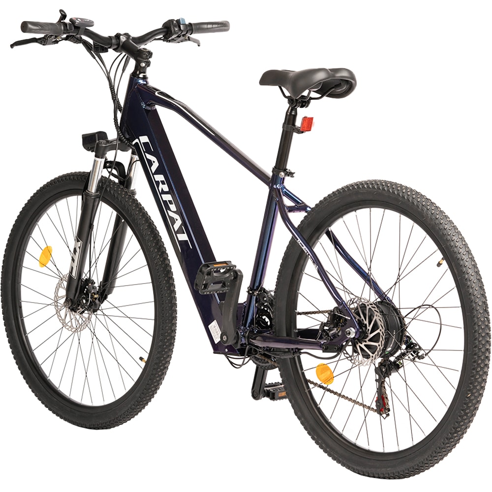 Bicicleta asistata electric CARPAT C275M7E, roata 27.5", motor 250W, viteza maxima 25km/h, albastru