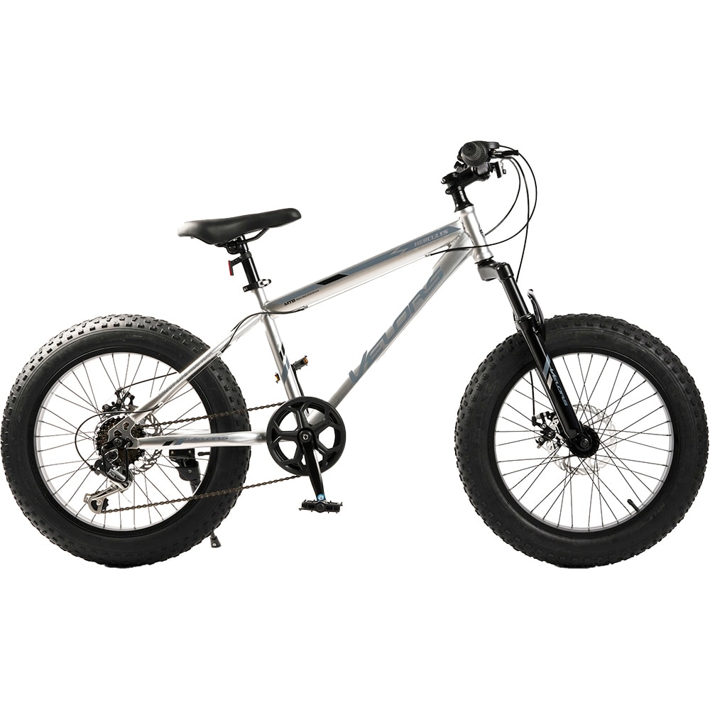 Bicicleta copii VELORS V2019B, roata 20", 7 viteze, frana disc mecanica, argintiu