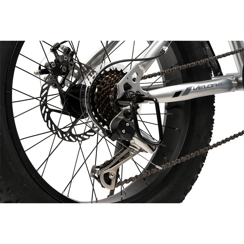 Bicicleta copii VELORS V2019B, roata 20", 7 viteze, frana disc mecanica, argintiu