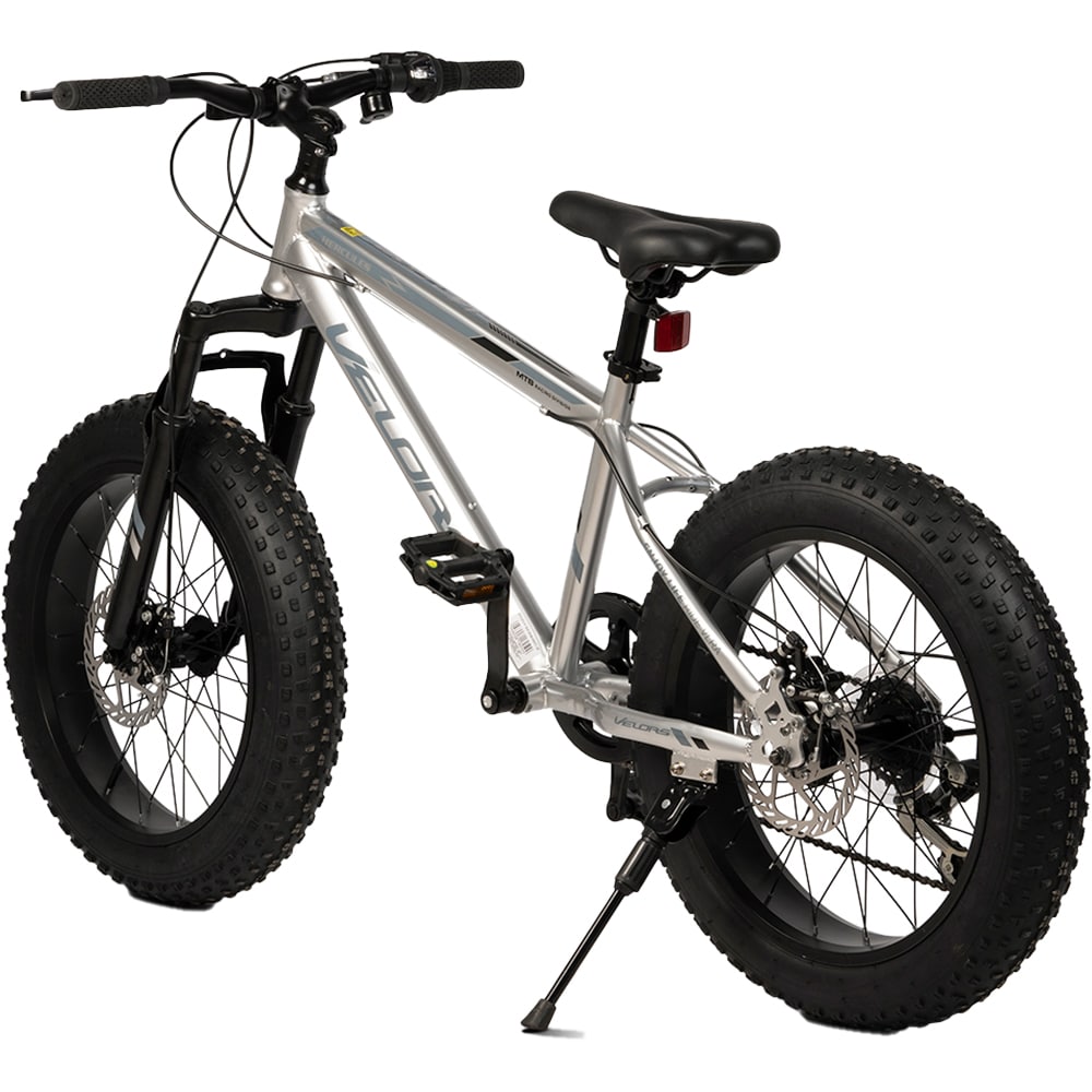 Bicicleta copii VELORS V2019B, roata 20", 7 viteze, frana disc mecanica, argintiu